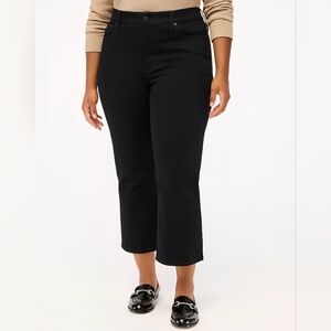 J. Crew Flare crop black jean in all-day stretch*